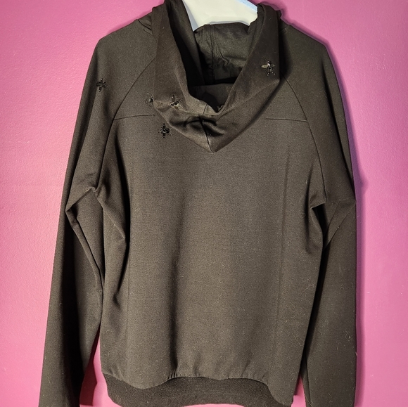 Dior Homme All Over Embroidered Bee Hoodie, Black, Large - Picture 3 of 6